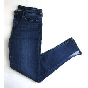 Uniqlo Skinny Tapered Jeans Dark Wash Side Slits Ankle Women's Size 28